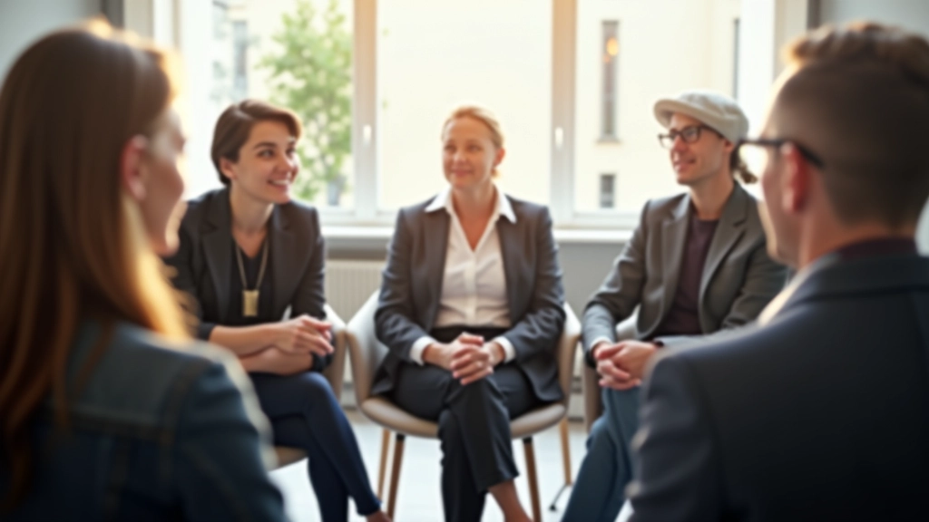 Groupe de professionnels en séance de formation